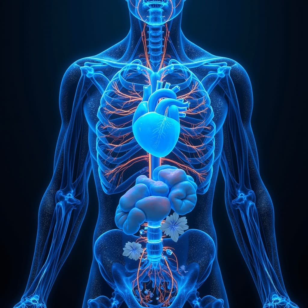 Transparente Anatomie – Organe und Skelett
